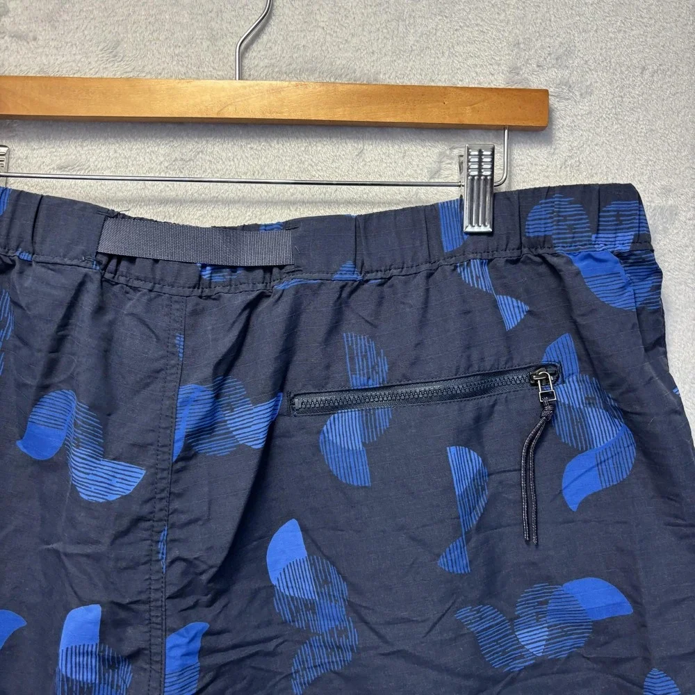 REI Co-op Ripstop Amphibian Shorts Mens XL Blue Belted Beach Outdoors Quick Dry